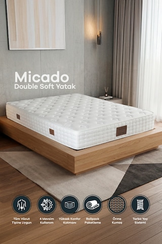 Micado Double Soft Pocket Yaylı Torba Yaylı Yatak Çift Kişilik