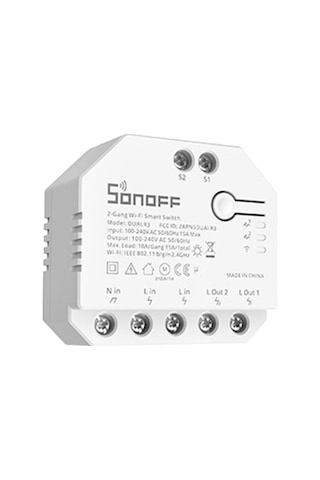 Padalink Sonoff Dualr3 Akıllı Kontrol Modülü: Işık, Cihaz Ve Motorlu Cihazlar İçin Uzak Kumanda, Zamanlama Ve Enerji Ölçümü Özellikli Beyaz Wi-fi Anahtarı