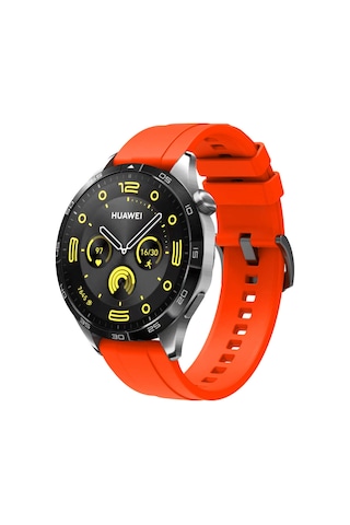 Huawei Gt4 22mm Uyumlu Tbc- Krd-95 Silikon Kordon-beyaz