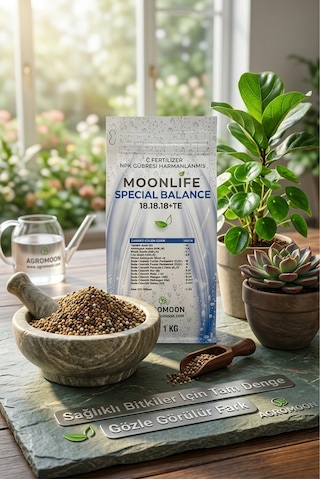Agromoon Moonlife 18-18-18 + Te Kompoze Granül Gübre 1 Kg