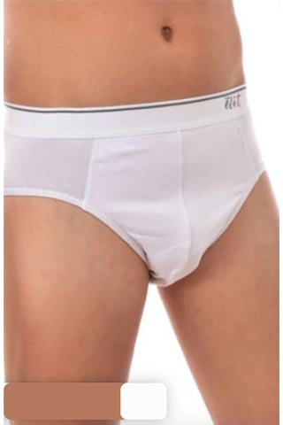 Tutku Elit Erkek Elastan Slip Külot İnce Bel Kemerli Pamuklu Esnek Rahat Slip Elt1351 6'lı Paket Beyaz