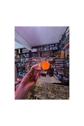 Aps - Krom Çerçeve Neon Tepe Lambası 2 Li - Amber / 12-24-36v / Çakar Modülü