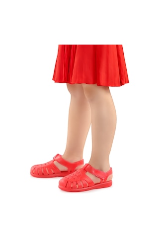 Kiko Kids Fina Günlük Deniz Havuz Plaj Kız Çocuk Sandalet Ayakkabı Kırmızı