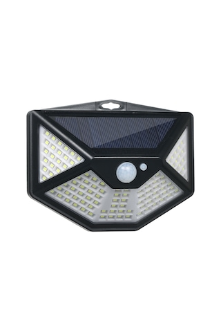 Xindoker Dış Mekan Güneş Enerjili Duvar Lambası 112 Led 6500k Beyaz Işık 3 Mod Pır Sensörlü Ip65 Su Geçirmez