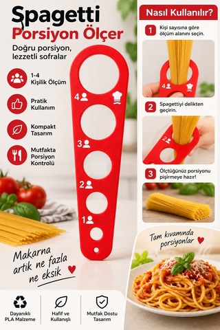 Spagetti Makarna Porsiyon Ölçer 1-4 Kişilik Pratik Ölçü Aparatı