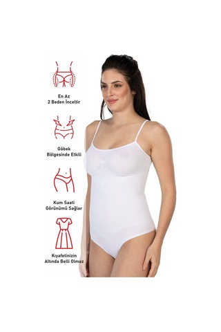 Beyaz Mı Emay 1927 İp Askıllı Ripli String Body Beyaz