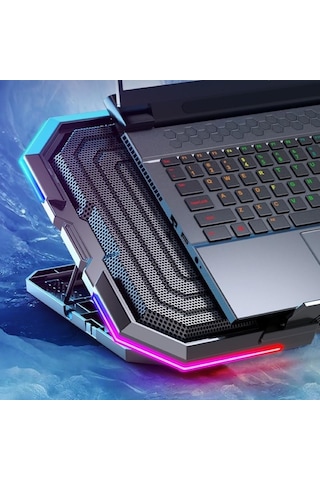 Classone Mila Serisi M6 R-type 15-17 İnch Uyumlu 2200 Rpm, Rgb Işıklı, 6 Fan, Telefon Stand, 2 Usb Notebook Soğutucu Stand