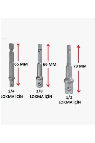 Hex Lokma Adaptör Seti 3lü