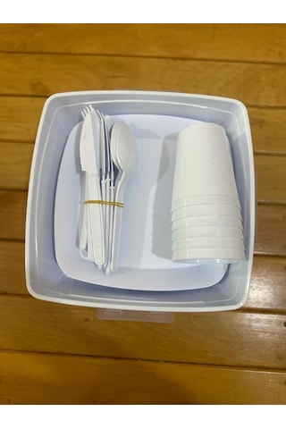 Sermer Pazarlama 32 Parça Piknik Seti Beyaz