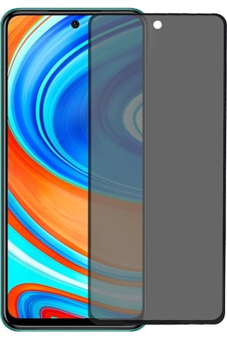 Redmi Note 9 Pro 5D Privacy Tam Kaplayan Hayalet Ekran Koruyucu