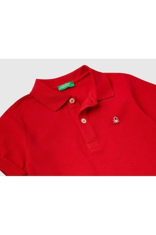 Erkek Çocuk Kırmızı Logolu Polo T-shirt Kırmızı