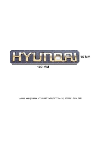 Hyundai Arma Bagaj Yazısı Yapıştırma 10cmx1.5cm 7171