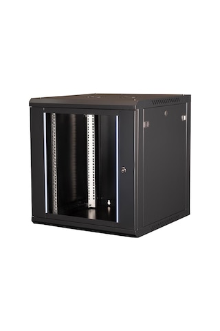 Lande - 12u 19" Duvar Tipi Rack Kabinet Genişlik: 600 Mm Derinlik: 600 Mm Siyah