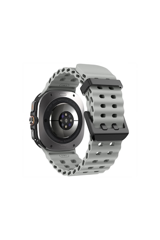 Samsung Galaxy Watch 7 Ultra İle Uyumlu Airflow Metal Tokalı Yumuşak Soft Silikon Kordon