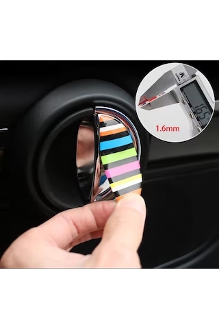 F54 F55 F60 Mini Cooper İç Kapı Kolu Sticker Kaplama Rainbow