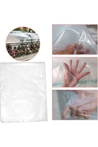 Sones 2 X 10m Şeffaf Bitki Donma Önleyici Film Su Geçirmez Kapak Pencere Sızdırmazlık Filmi Sera Pe Filmi