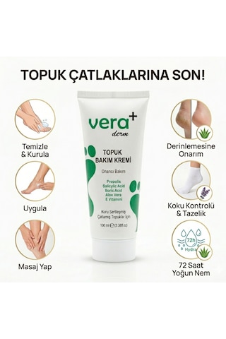 Vera Hmd Bitkisel Ayak Ve Topuk Çatlak Çatlağı Kremi 100 Ml Ayak Bakımı Ayak Kokusu Önleyici Nemlendirici Yenileyici