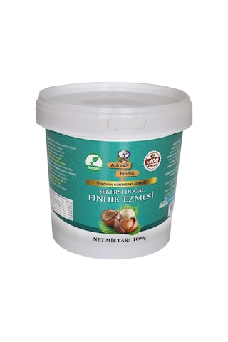Adress Fındık Şekersiz Fındık Ezmesi 1 KG