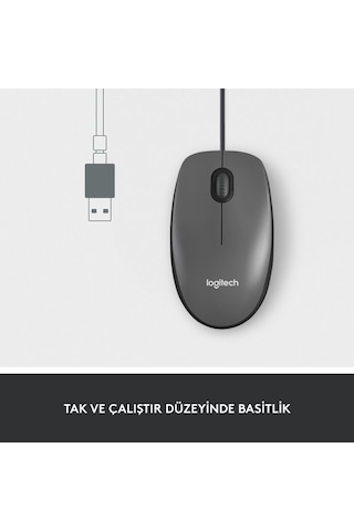Logitech M100 USB Kablolu Optik Mouse
