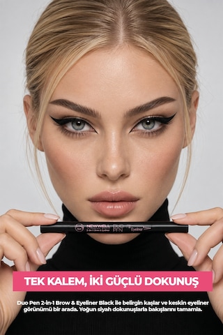 Duo Pen 2-in-1 Brow & Eyeliner Black 01 2 Ml 0