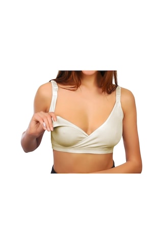 Sema Baby Kruvaze Emzirme Sütyeni Ekru 100 Beden - 8682476853964 Ekru