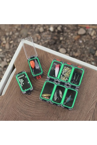 Novahub 6 Adet Dış Mekan Balık Avı Yem Kutusu Seti Işıldayan Parçalanabilir Balık Yemi Kutusu Mıknatıslı Su Geçirmez Balık Avı Aksesuarı Saklama Kutusu Balık İğnesi Kutusu