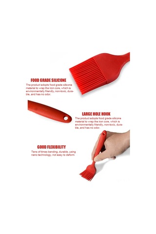 Tenfowee Yemek Kalitesi Silikon Yağlı Fırça - Isıya Dayanıklı, Verimli Dağıtım, Tüm Mutfak İşleri İçin Pişirme, Barbekü, Tatlı Çok Renkli