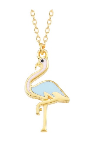 925 Ayar Gümüş Gold Flamingo Kadın Kolye Gold