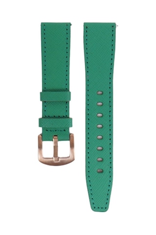 Fro Lw38-43 20 Mm Hakiki Deri Safiano Yeşil Kordon Gold Toka