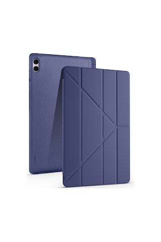 Samsung Uyumlu Galaxy Tab S11 Ultra Kılıf Tri Folding Kalem Bölmeli Standlı Arka Kapak