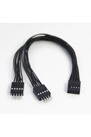 Anakart İçin Usb 2.0 Uzatma Kablosu 9 Pinli 1 Dişi 2 Erkek Y Kablo