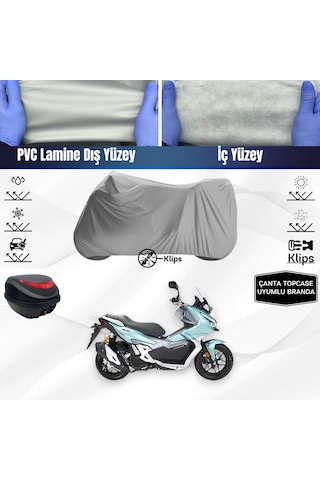 Rks Freccia 150 Motosiklet Brandası Arka Çanta Topcase Uyumlu Motor Branda