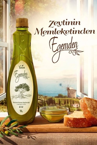 Yudum Egemden Naturel Sızma Zeytinyağı Yumuşak Lezzet Pet 1 L