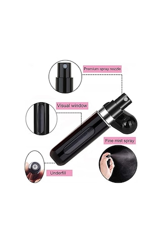 Taşınabilir Mini Doldurulabilir 4 Adet Parfüm Şişesi Atomizer Parfüm Şişeleri Boş Küçük Strglbl75