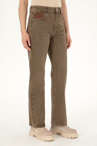 U.S. Polo Assn. Kadın Açık Kahverengi Loose Fit Jean Pantolon 50290891-VR002