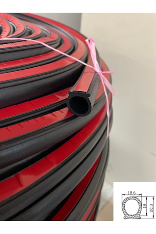 Bantlı Kapı Fitili Çap-18 Mm - Bantlı Sünger - D Tipi Fitil