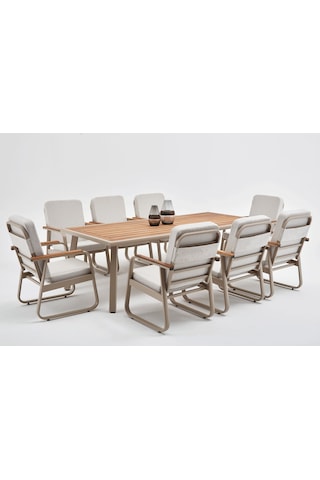 Erinöz Milano Masa Bella Sandalye Takımı - Kum Rengi - 100x230cm Kum Rengi