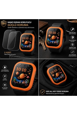 Tcl Kids Watch K5 İle Uyumlu Ekran Koruyucu Nano Parlak 2 Adet Mt50v