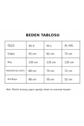 Estewomanfashion Müslin %100 Pamuk Kimono & Kaftan Koyu İndigo