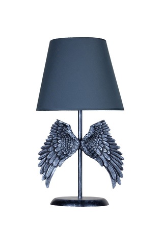 Qdec Modern Dizayn Melek Abajur Gümüş-Lacivert Gümüş - Lacivert