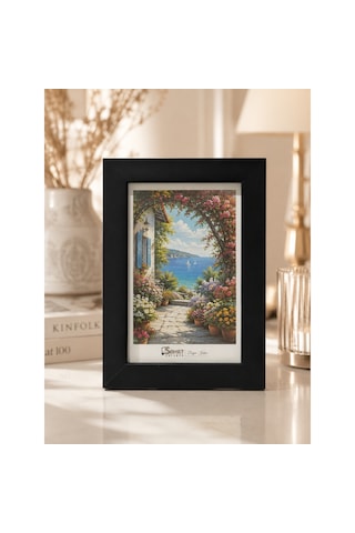 Siyah Modern Masaüstü Fotoğraf Çerçevesi 10x15 Cm