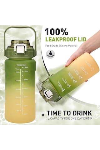 Vagonlife Su Matarası 1500 Ml Vgn2213 Yeşil Sarı