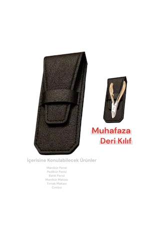 Manikür Ve Pedikür Ürünleri Saklama Deri Kılıf İçine 1 Ürün Sığar