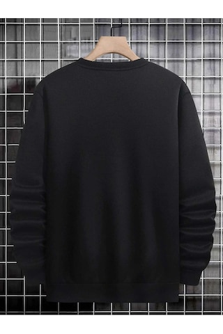 Adrift Manfinity Sporsity Letter Graphic Sweatshirt Siyah Siyah