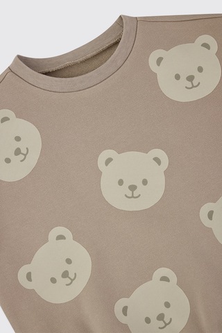 Panço Erkek Bebek Bisiklet Yaka Bej Sweatshirt 2621bb08007 Krem