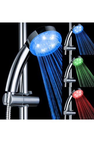 Suntek 24cm Mavi Led Otomatik Işık Yağmurlama Duş Başlığı