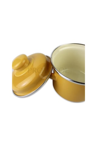 Protocol London Emaye Mini Derin Tencere 12 Cm 900 Ml - Sarı