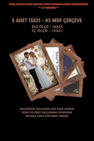 Yhfoto 5 Adet 15x21 Mdf Ahşap A5 Ahşap