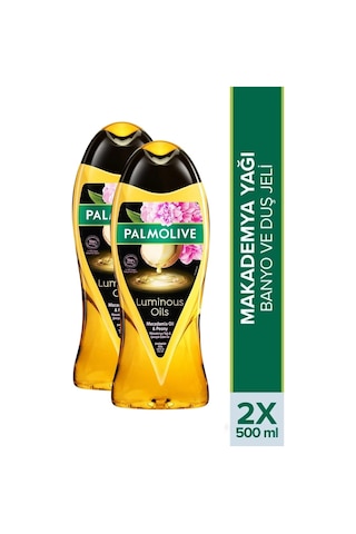 Palmolive Luminous Oils Makademya Yağı ve Şakayık Özleri Banyo ve Duş Jeli 2 x 500 ML + Seyahat Kiti