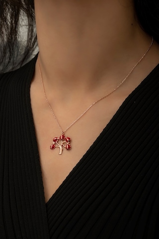 925 Ayar Gümüş Uğur Böceği Hayat Ağacı Kolye